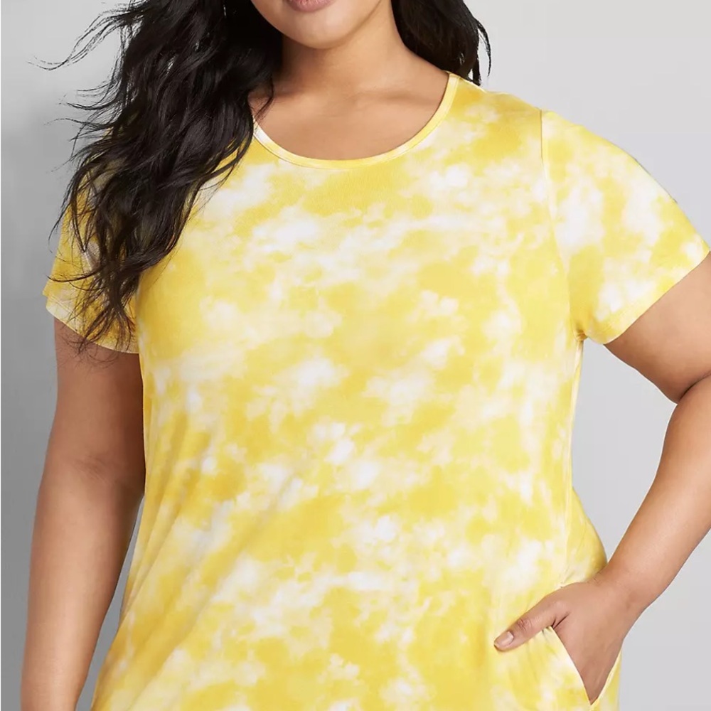 Lane Bryant Yellow Tie-Dye Dress - Picture 2 of 8